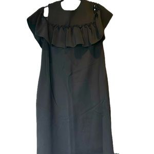 Maternity Tank/off the shoulder below the knee black cocktail dress. XL